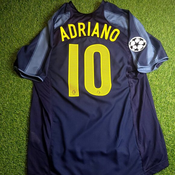 Nike Other - Adriano Inter Milan 2004 2005 2006 Third UEFA Soccer Jersey Shirt L